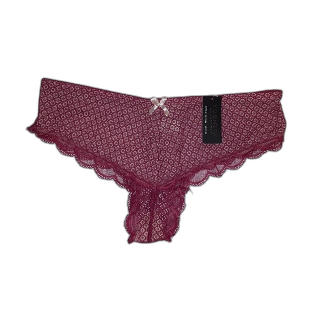 Youmita Mulberry XL Mesh Lace Bikini Panty NWT